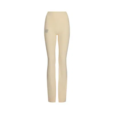 Pre-owned On X Loewe Soft Bootleg Pants 'ivory' | Cream | Women's Size M In White