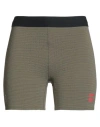 On X Pleasures X The Loop Woman Shorts & Bermuda Shorts Military Green Size M Recycled Polyester, Re In Neutral
