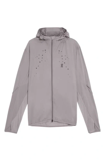 On X Post Archive Facti Hooded Running Jacket In Zinc