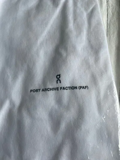 Pre-owned On X Post Archive Faction Paf Unreleased - Post Archive Faction (paf) X On Running T-shirt In White