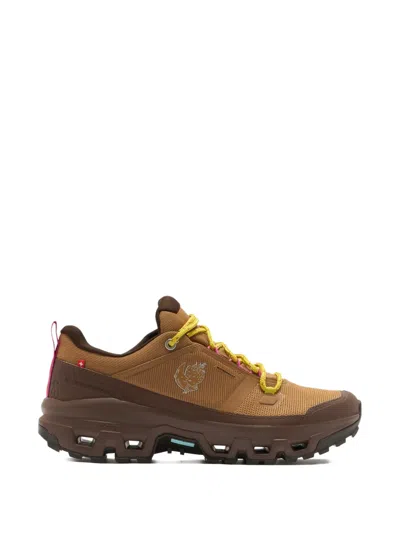 On Brown Sky High Farms Co-branded Cloudrock Low Waterproof Sneakers In Animal Print