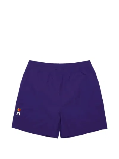 On X Sky High Farm Goods Logo-detail Shorts In Blue