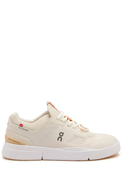 On X The Roger Spin Panelled Mesh-knit Sneakers In Cream