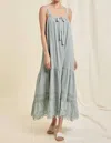 On You Bowtie Eyelet Dress In Powder Blue In Blue