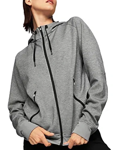 On Zipped Hoodie In Grey