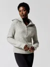 Ona Audrey Zip-up Sweater In Heather Grey