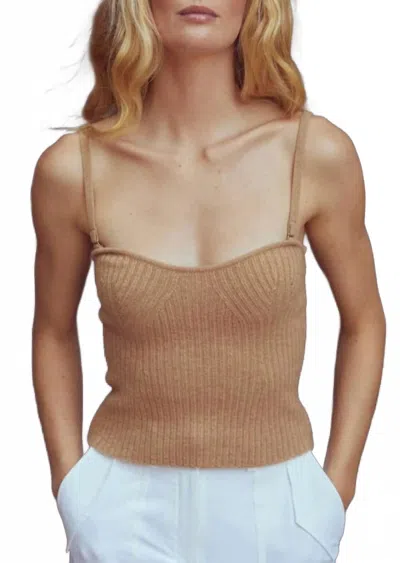 Ona By Yoon Chung Luna Corset Top In Oatmeal In Black