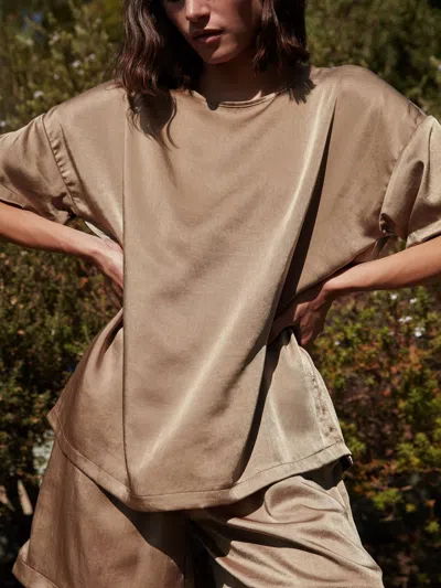 Ona Tribeca Tee In Brown