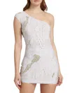 Onalaja Women's Zusi Evergreen Bowie One-shoulder Minidress