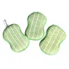 Once Again Home Co. Re:usable Sponges, Branches Pattern, Set Of 3, Gray In Green