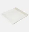 Once Milano Fringed Linen Bath Sheet In White