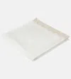 Once Milano Fringed Linen Beach Towel In White