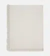 Once Milano Fringed Medium Linen Tablecloth In White
