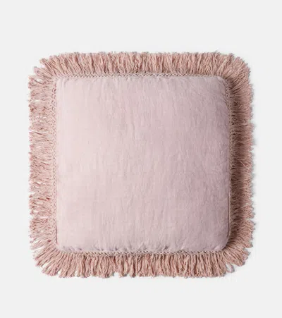 Once Milano Kissen Aus Leinen In Pink