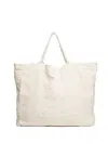 Once Milano Linen Weekend Tote Bag In Neutrals