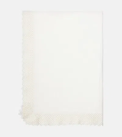 Once Milano Macramé Linen Tablecloth In White