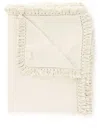 Once Milano Rectangular Fringed Linen Tablecloth In Neutrals