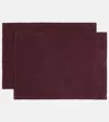 Once Milano Set Of 2 Linen Placemats In Purple