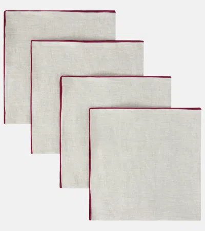 Once Milano Set Of 4 Linen Napkins