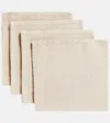 Once Milano Set Of 4 Linen Napkins In Neutrals