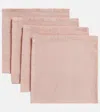 Once Milano Set Of 4 Linen Napkins In Pink