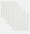 Once Milano Set Of 5 Linen Cocktail Napkins In White