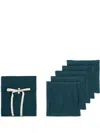 Once Milano Set Of Five Cocktail Napkins In Blau