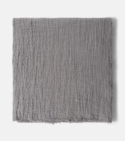 Once Milano Tassel-detail Linen Blanket In Pink