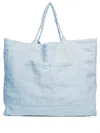 Once Milano Weekend Linen Tote Bag In Blue
