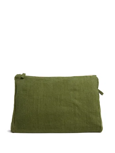 ONCE MILANO ZIP-UP LINEN POUCH