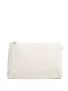 Once Milano Zip-up Linen Wash Bag In Neutrals