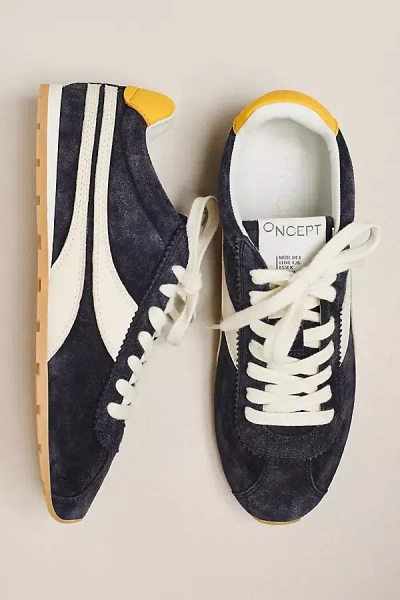 Oncept Essex Suede Ballet Sneakers In Blue