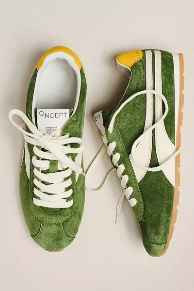 Oncept Essex Suede Ballet Sneakers In Green