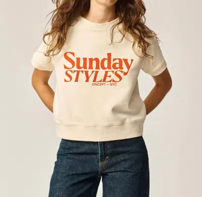 Oncept Maud Sunday Styles Sweatshirt In Buttercream In Neutral