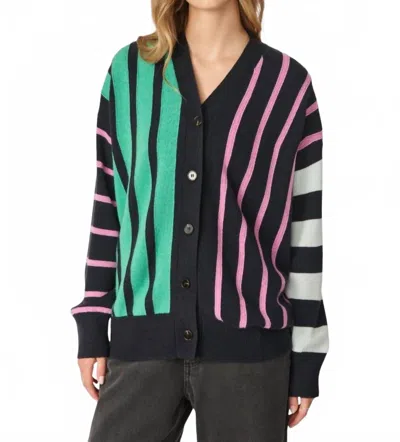Oncept Whitney Cardigan In Indigo Stripe In Multi