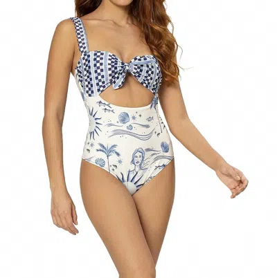 Ondademar Arista One Piece In White/blue