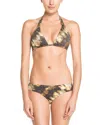 Ondademar Cannes Brown Snake Print Hipster Bottom In Beige