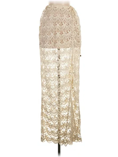 Pre-owned Ondademar Formal Skirt In Gold