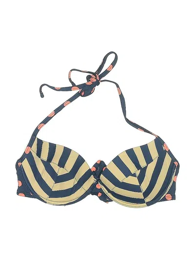 Pre-owned Ondademar Swimsuit Top Yellow Print Pattern Swimwear