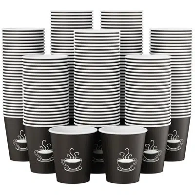One 10 oz Paper Cups, 270 Count, Disposable Coffee Cups For Water, Juice Or Tea, Perfect For Office Part In Black