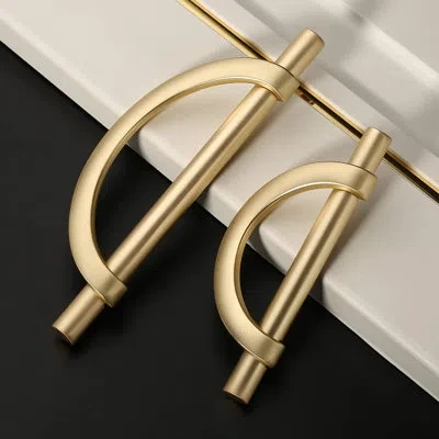 One 10 Pack Brushed Gold Cabinet Pulls 5 Inch(128mm) Hole Centers Kitchen Cabinet Handles Hardware Kitch