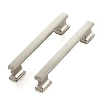 One 10 Pack Cabinet Pulls - 5 Inch (128mm) Hole Center, Satin Brushed Nickel Handles For Kitchen Drawer 