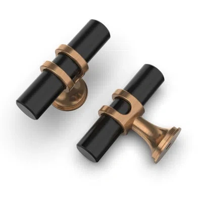 One 10 Pack Kitchen Cabinet Knobs Cabinet Hardware Zinc Knobs For Dresser Drawers In Black,champagne Bronze