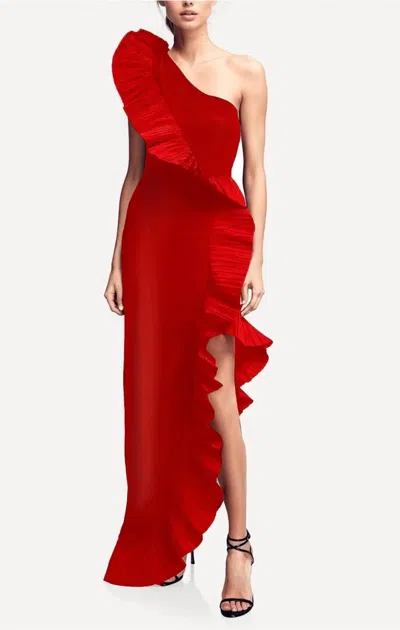 One 33 Social Mercer Gown In Red