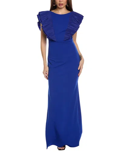 One 33 Social One33 Social Open Back Gown In Blue