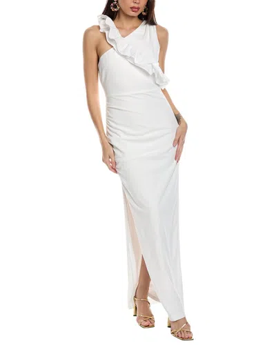One 33 Social One33 Social Ruffle Gown In White