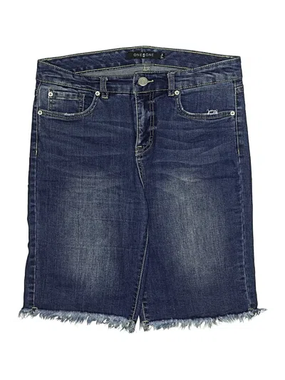 Pre-owned One 5 One Denim Shorts In Blue