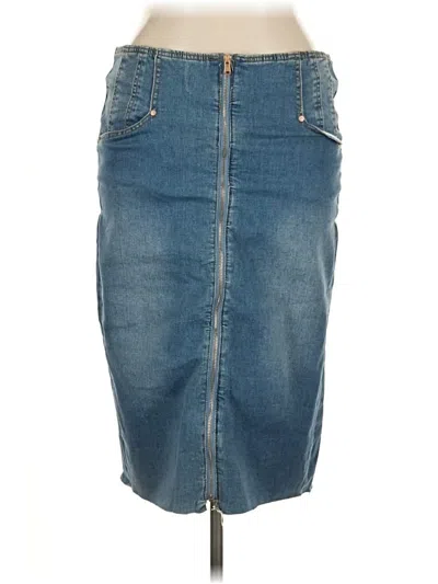 Pre-owned One 5 One Denim Skirt In Blue