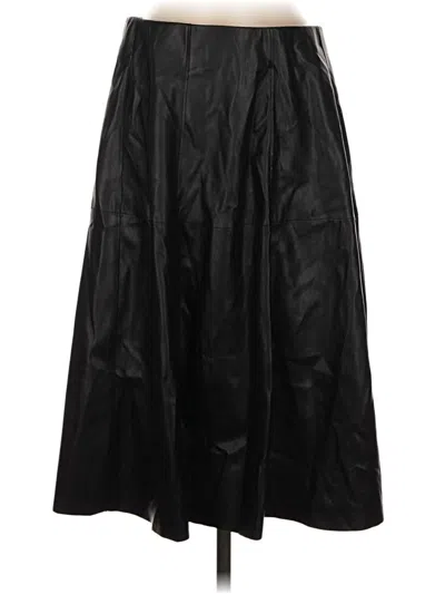 Pre-owned One 5 One Faux Leather Skirt In Black