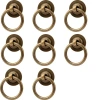 One 8 Pack Solid Antique Brass Cabinet Pulls Ring Drawer Pulls, Antique Style Kitchen Cabinet Handles Pu In Silver
